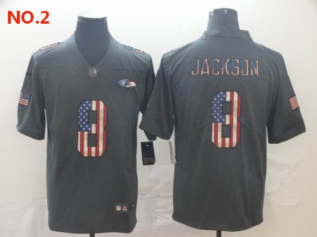 Men's Baltimore Ravens 8 Lamar Jackson Jesey NO.2;